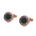 Embedded Crystal RhineStone Cufflinks Copper Rose Gold Plated Shiny Diamonds Shirts Cufflinks